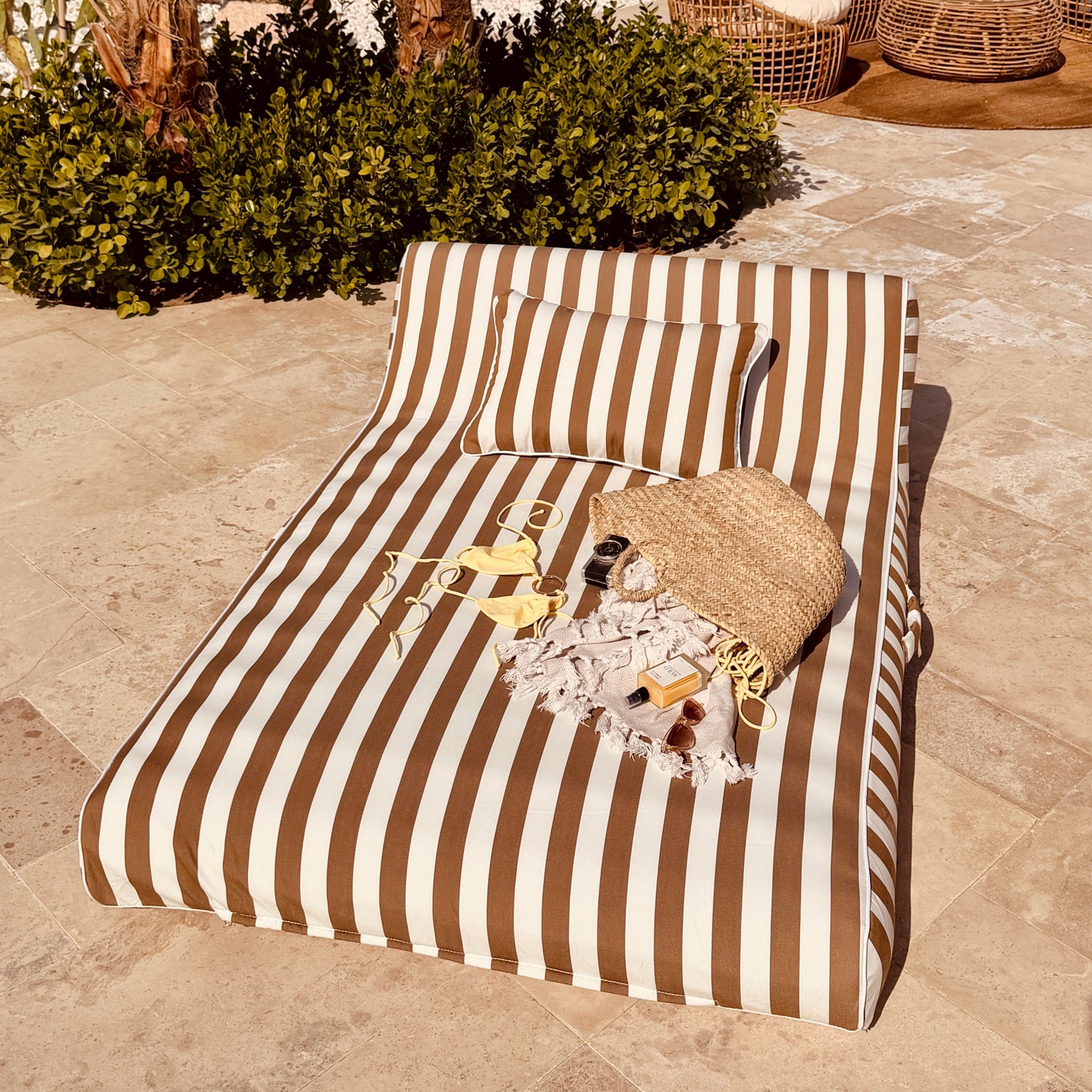 Double Lilo | Cocoa | Signature Fabric - homesoda.store