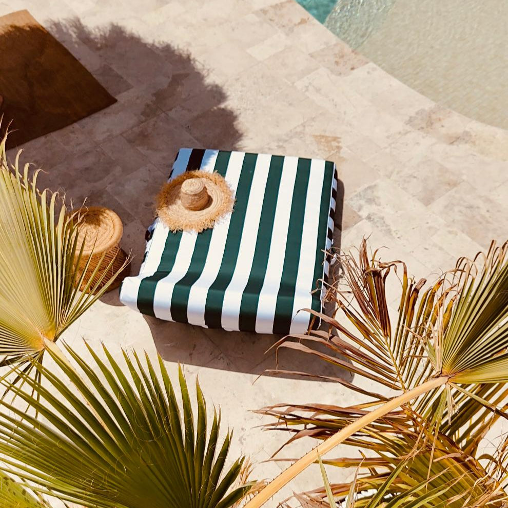 Double Lilo | Verde Green Stripe