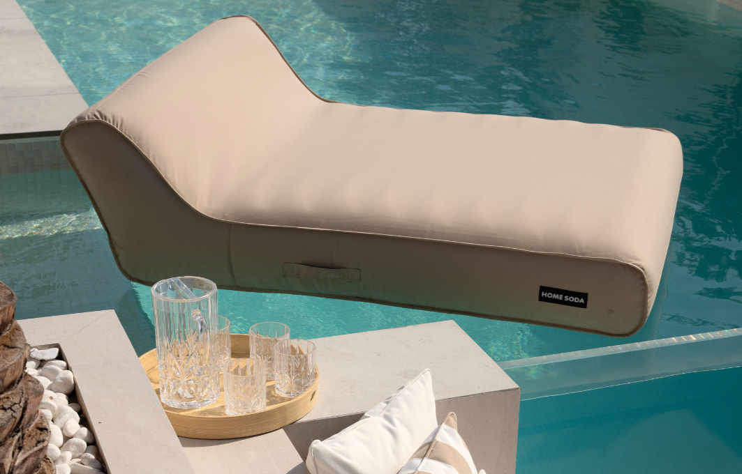 Taupe Stripe Outdoor Cushions (2 Pieces)