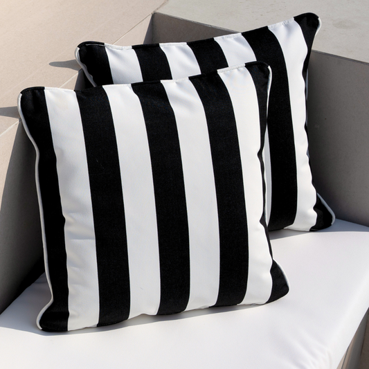 Monochrome Outdoor Cushions (2 Pieces)