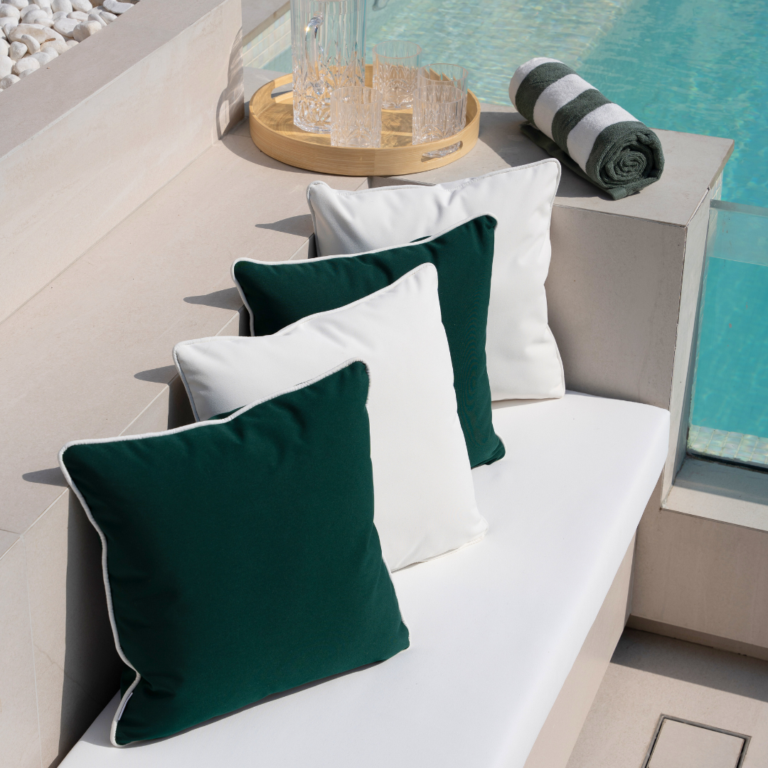 Verde Green Outdoor Cushions (2 Pieces)