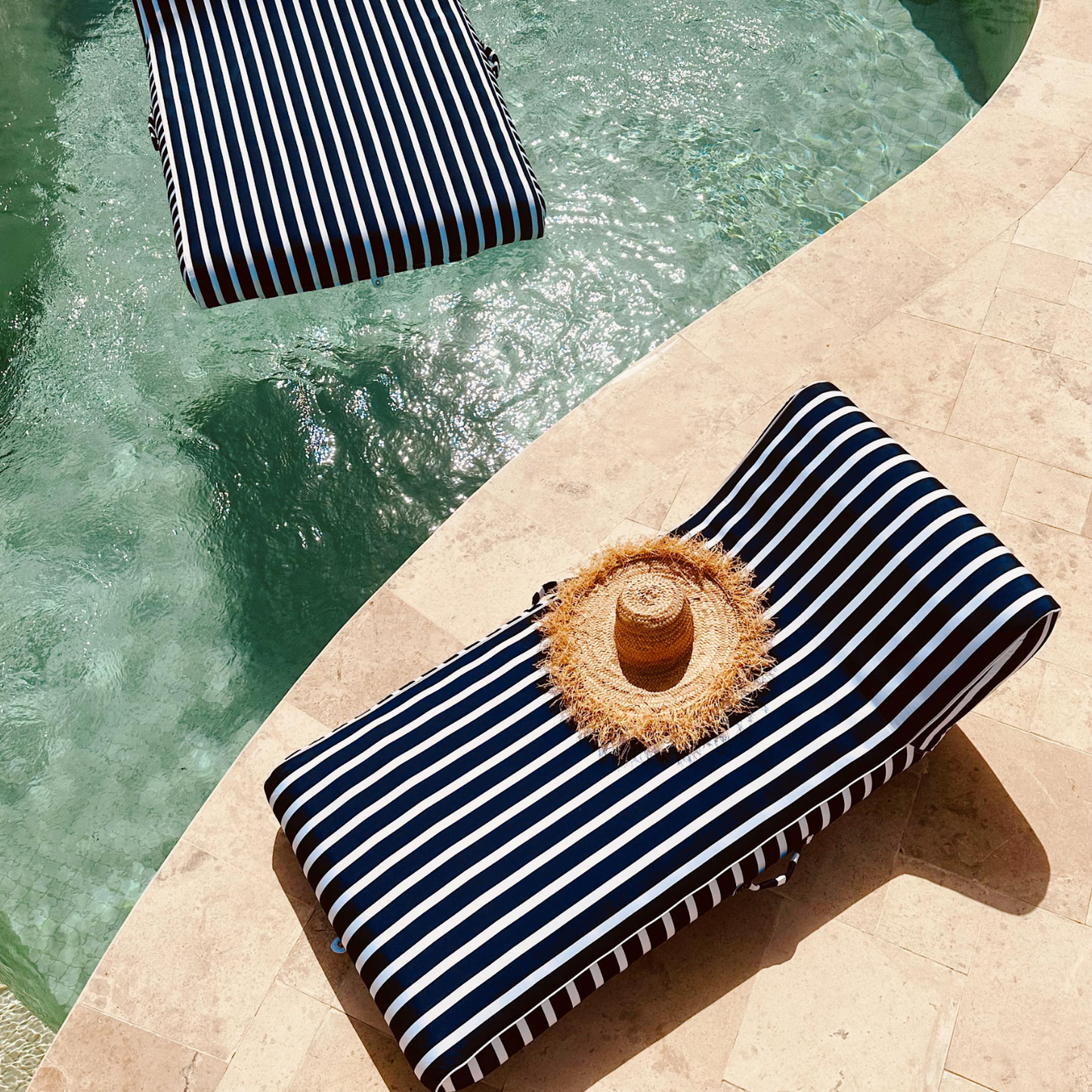 Single Lilo | Navy Stripe