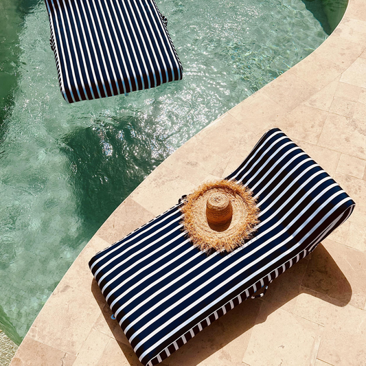 Single Lilo | Navy Stripe