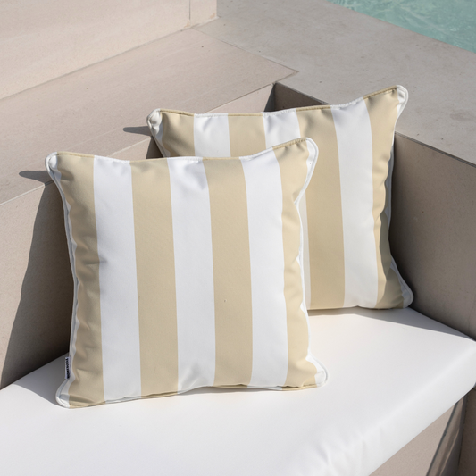 Sand Stripe Outdoor Cushions (2 Pieces)