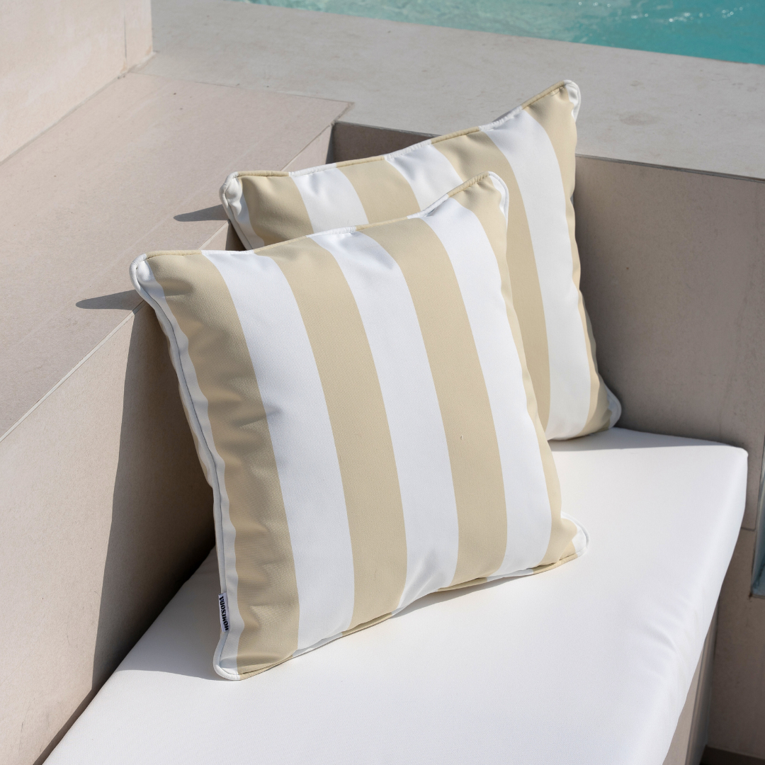 Sand Stripe Outdoor Cushions (2 Pieces)