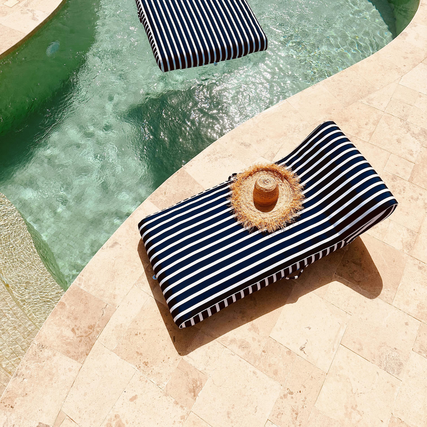 Single Lilo | Navy Stripe