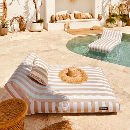 Double Lilo | Taupe Stripe