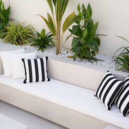 Cotton White Outdoor Cushions Set (2 Pieces)