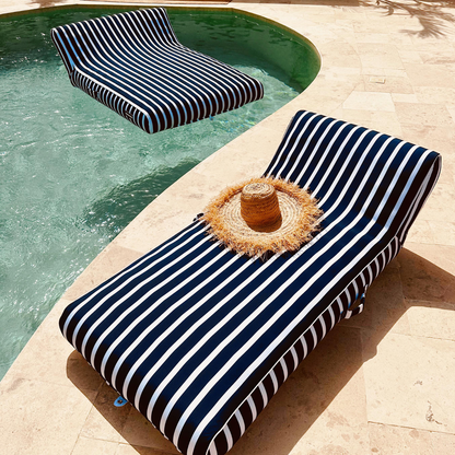 Single Lilo | Navy Stripe