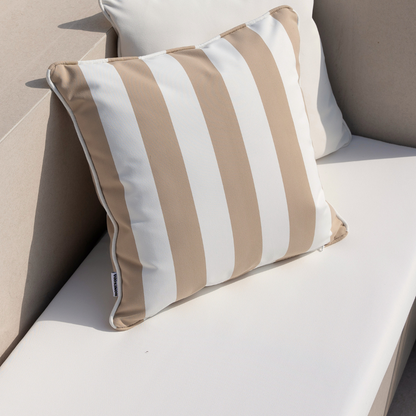 Taupe Stripe Outdoor Cushions (2 Pieces)