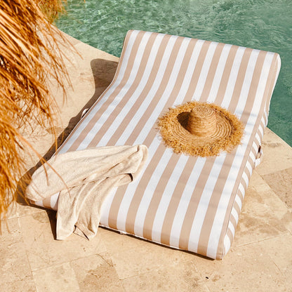 Double Lilo | Taupe Stripe