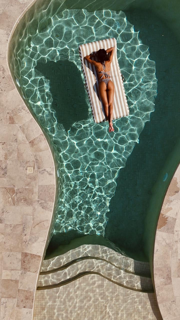 Single Lilo | Taupe Stripe | Signature Fabric - homesoda.store