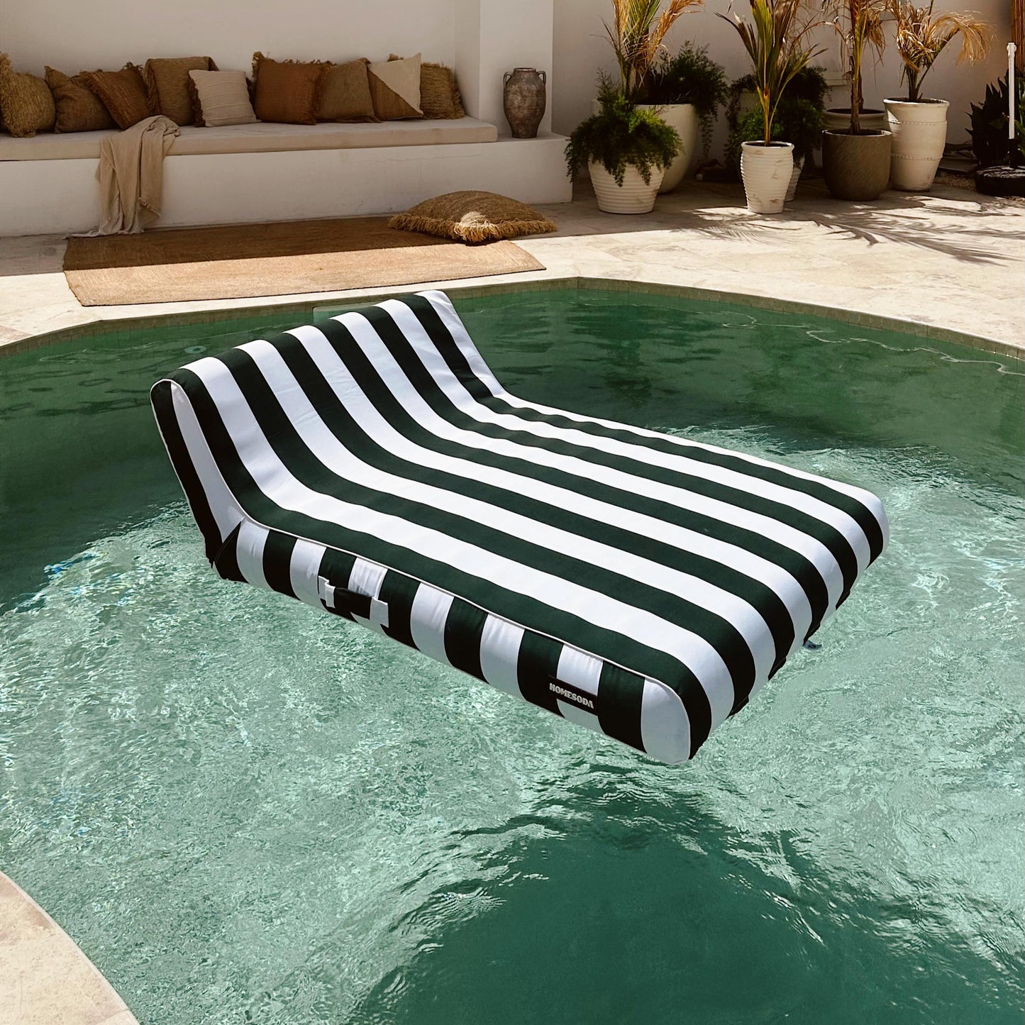 Double Lilo | Verde Green Stripe