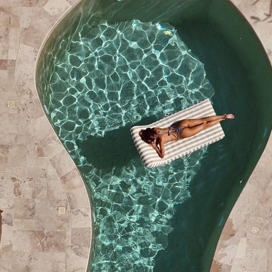 Single Lilo | Taupe Stripe | Signature Fabric - homesoda.store