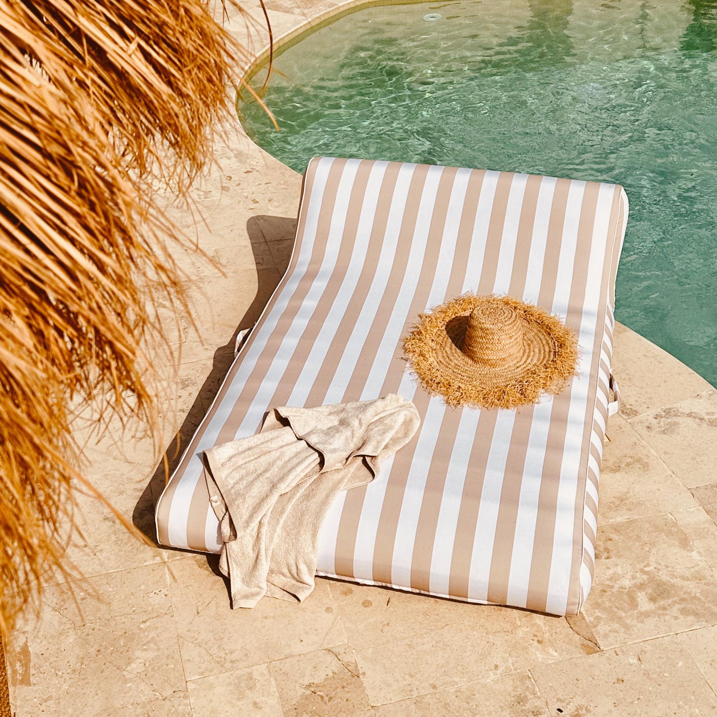 Double Lilo | Taupe Stripe