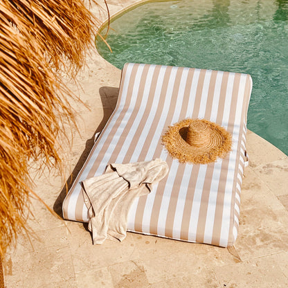 Double Lilo | Taupe Stripe