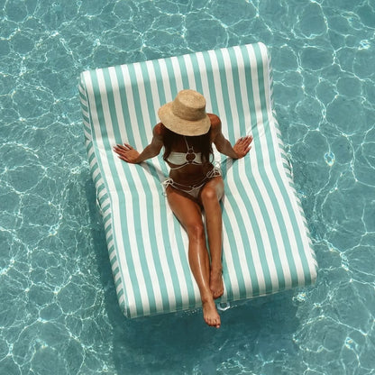 Double Lilo Riviera by homesoda.store featuring vibrant, colorful inflatable float with double seating and tropical design.