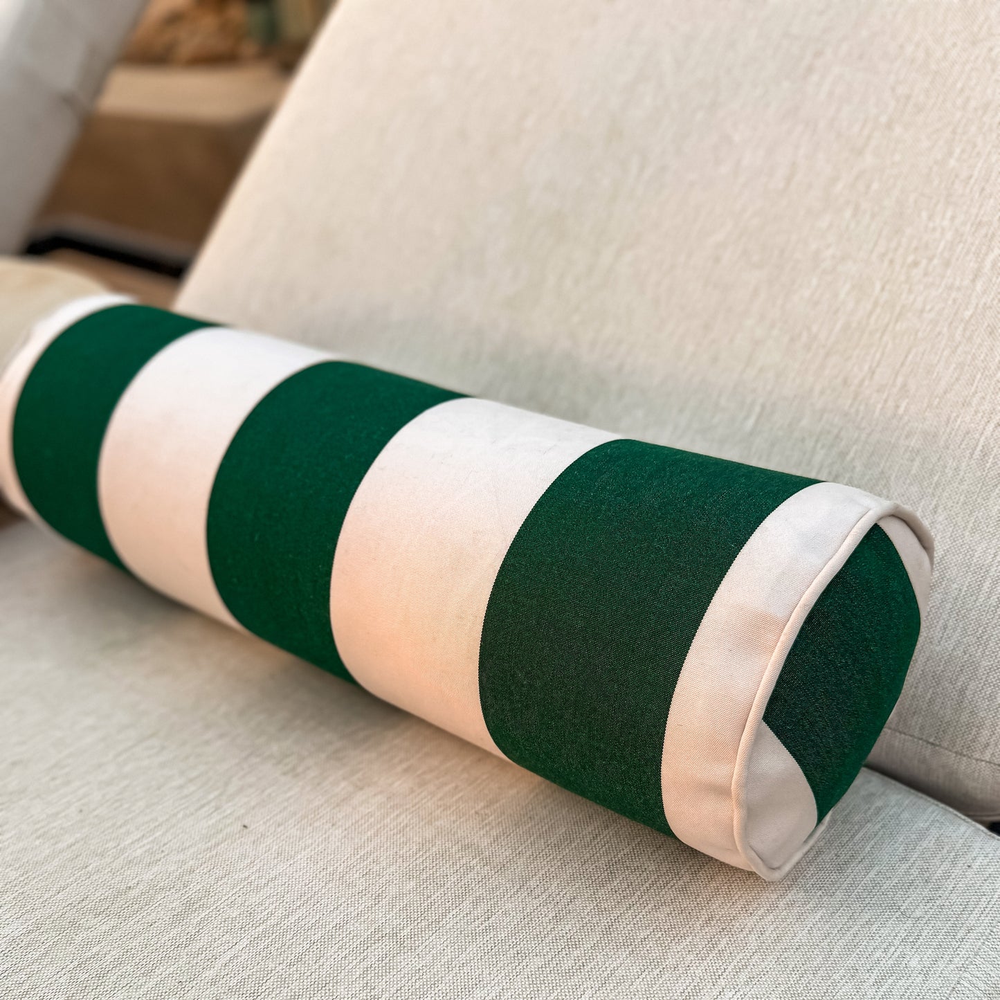 Verde Green Bolster Cushion (2 Piece Set)