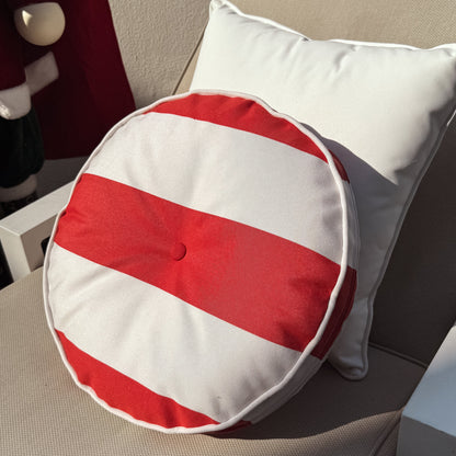 Festive Stripe Round Cushion (2 Piece Set)
