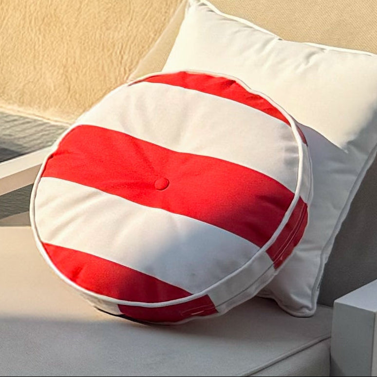 Festive Stripe Round Cushion (2 Piece Set)