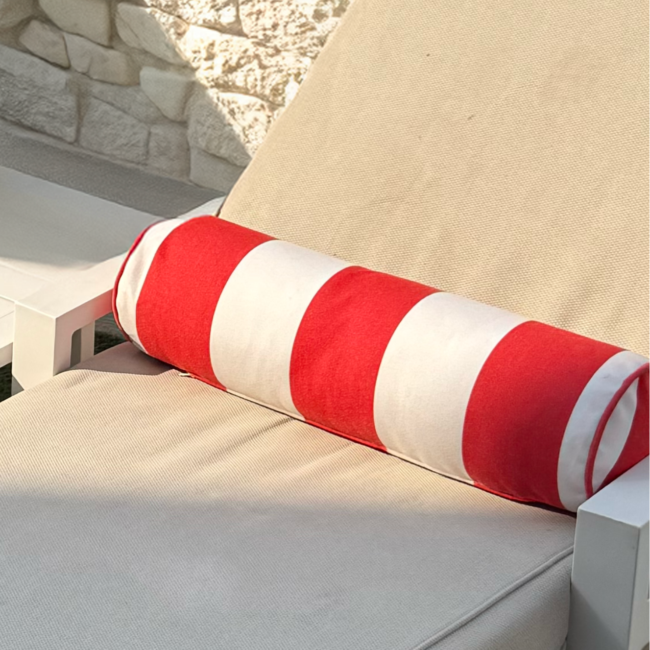 Festive Stripe Bolster Cushion (2 Piece Set)