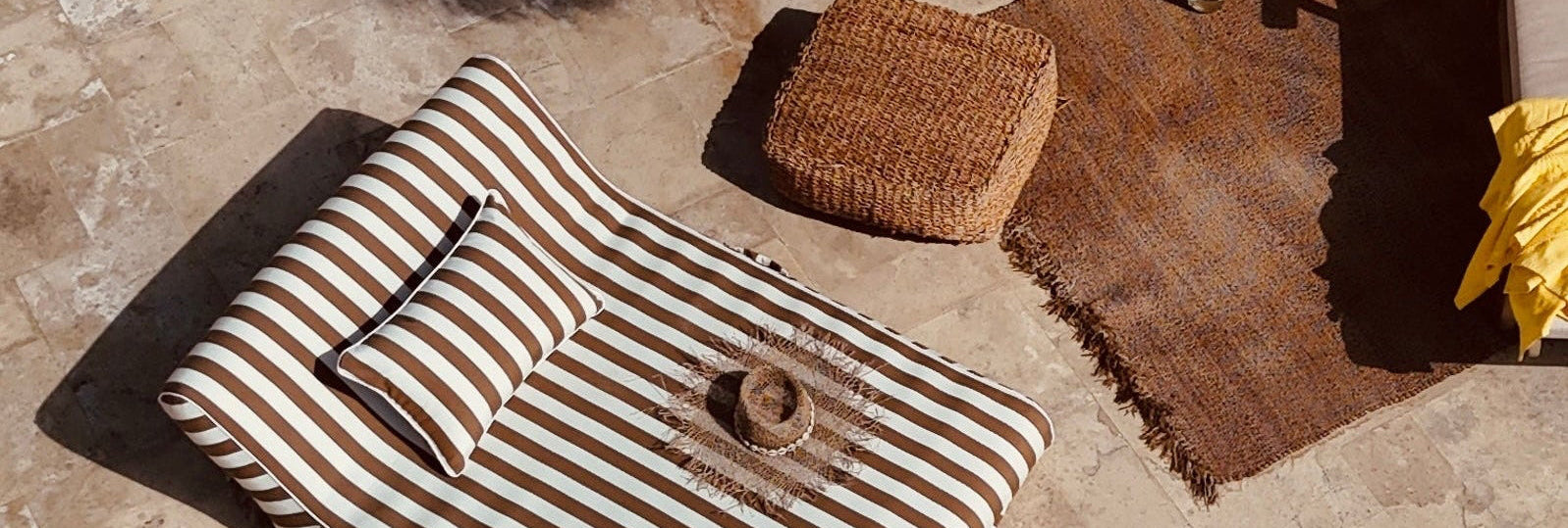 Double Lilo | Cocoa | Signature Fabric - homesoda.store