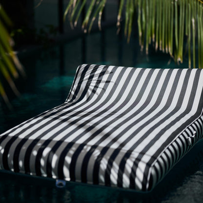 Double Lilo monochrome pool float from homesoda.store, featuring a comfortable, stylish inflatable lounge for pool relaxation.