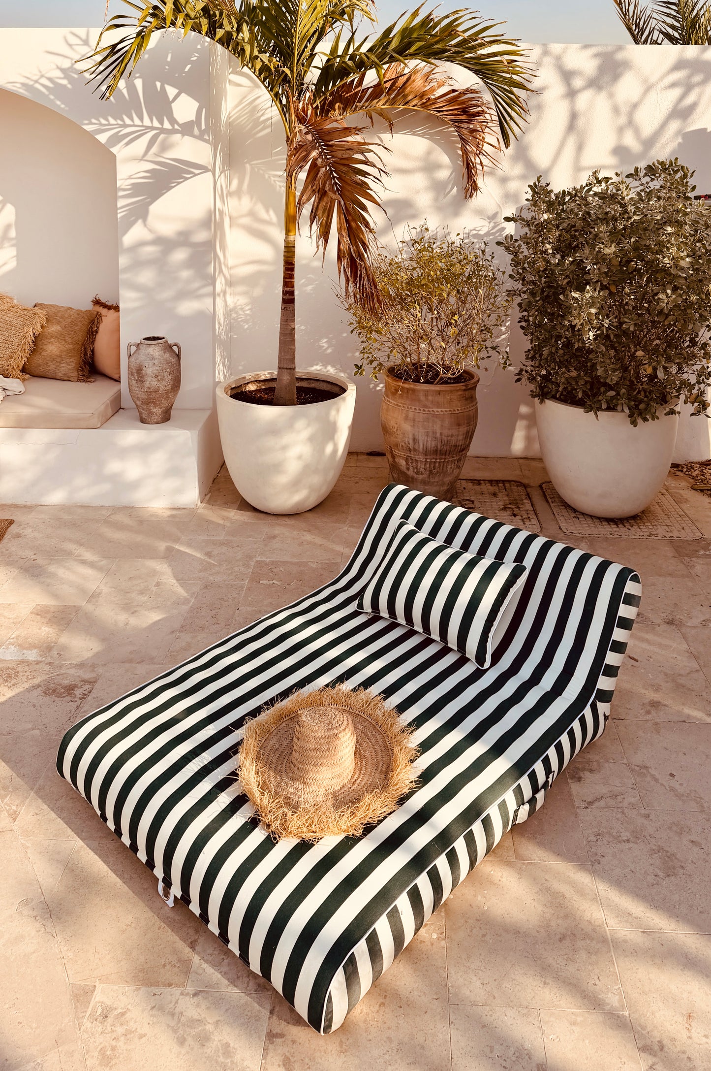 Double Lilo | Palm Green | Signature Fabric (Shipped without box) - homesoda.store