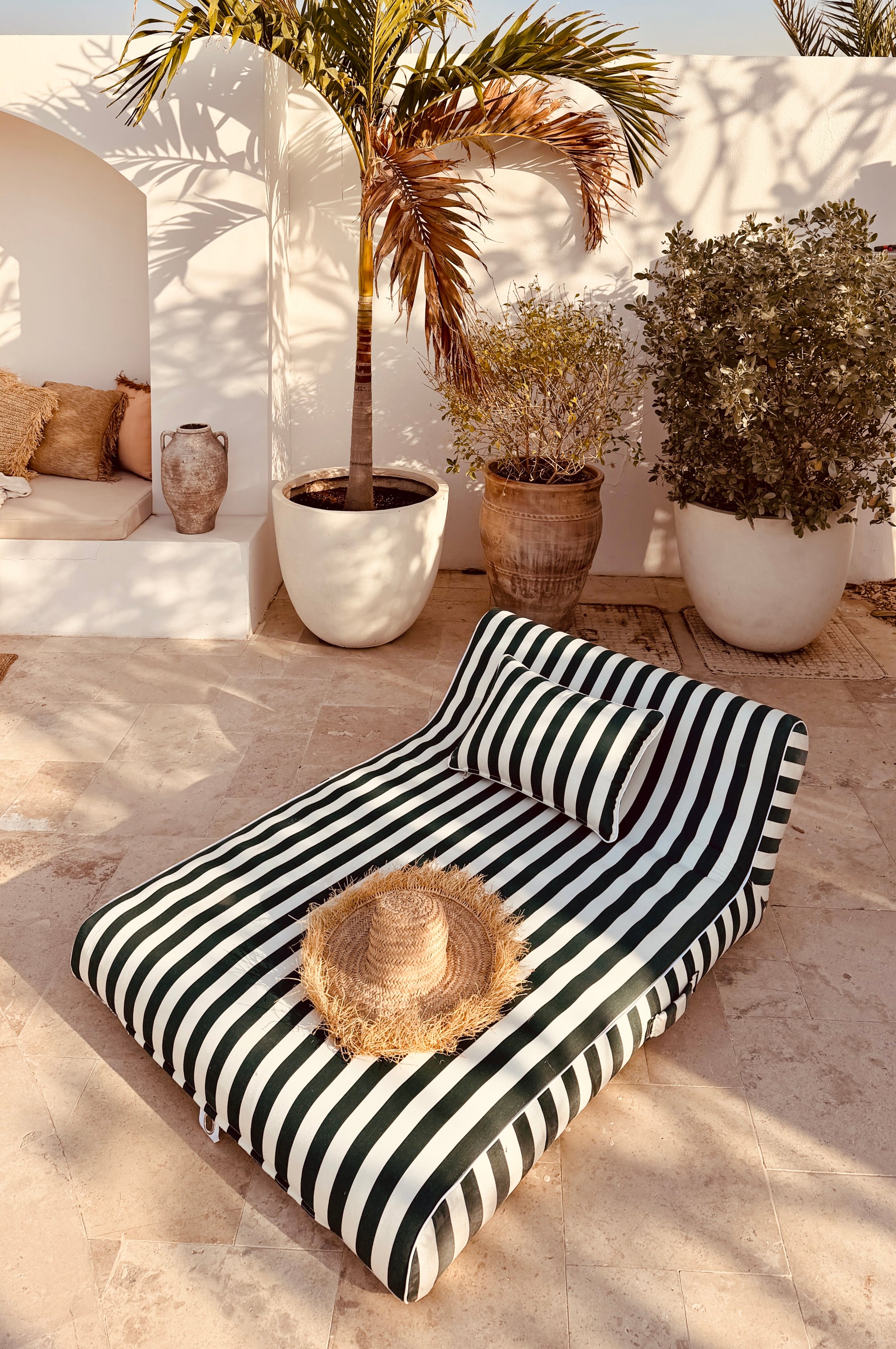 Double Lilo | Palm Green | Signature Fabric (Shipped without box) - homesoda.store