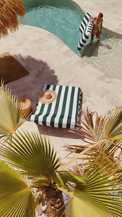 Single Lilo | Verde Green Stripe